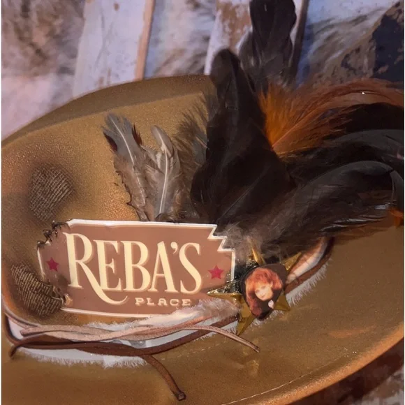Reba tan small brim Fedora hat Wildflower Burned & Torch Distressed Wide Brim Fedora Hat - Etsy main image 3